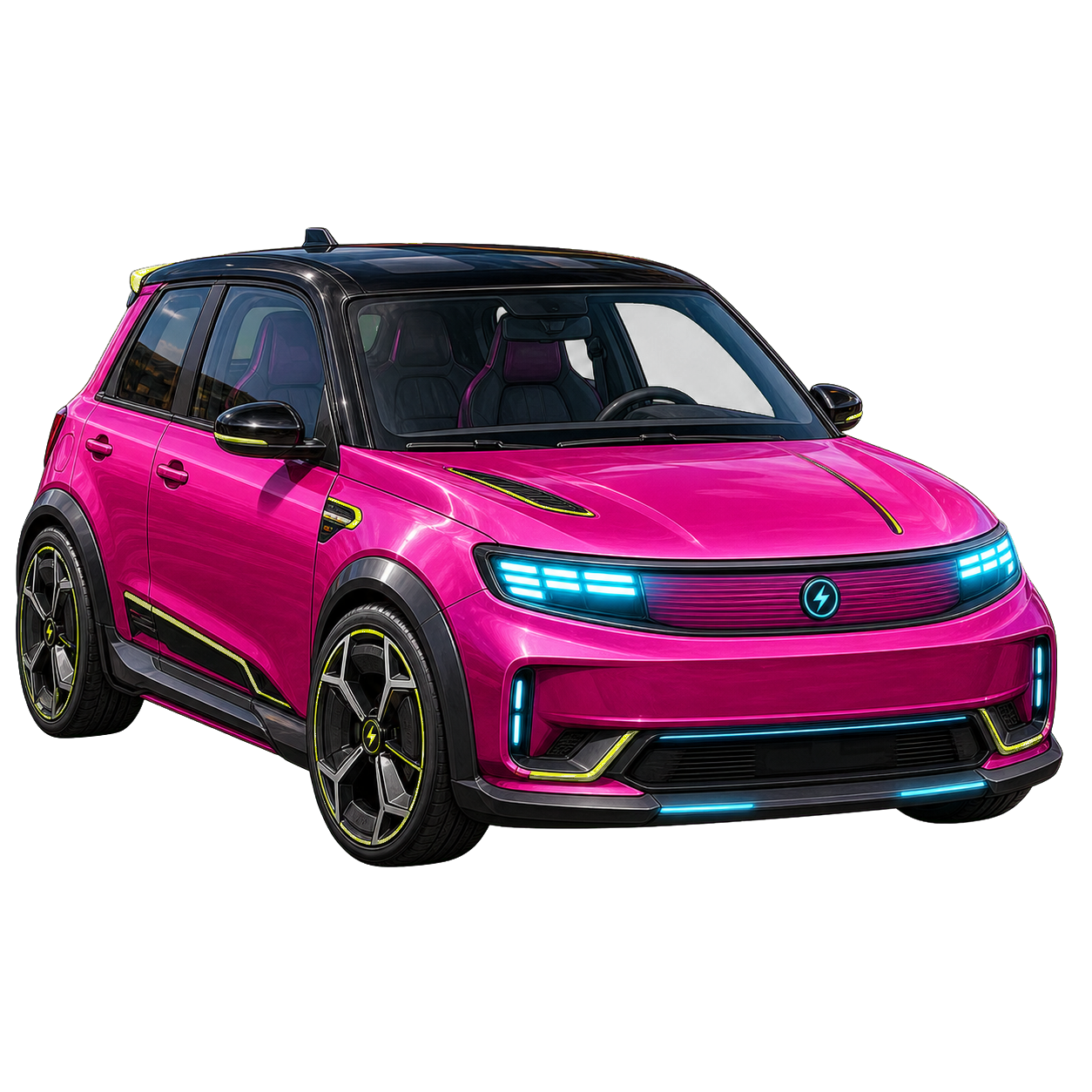 The fictional Wattzip city car